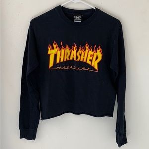 long sleeve crop top